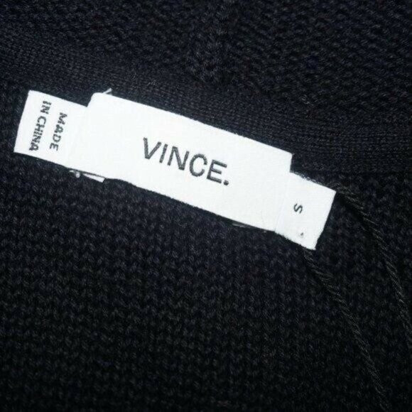 Vince Black White Duster Cardigan Sweater Vest - Picture 4 of 10